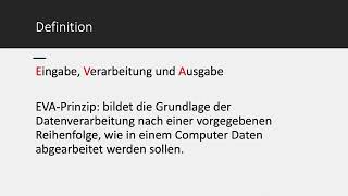 Was ist das EVA-Prinzip | IT in 120 Sekunden