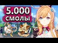 5000 смолы на охотник и труппу, пришло время кубков - Фарм артефактов Genshin Impact