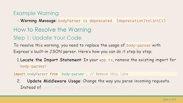 How to Fix the bodyParser is deprecated Warning in Express with TypeScript