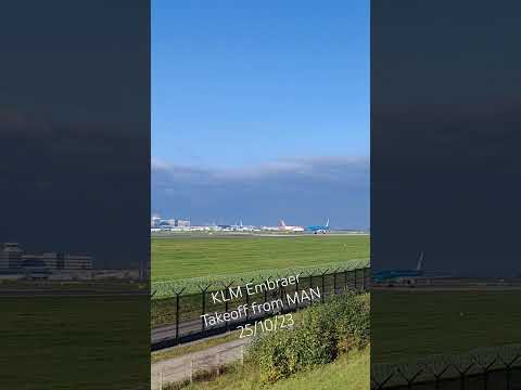 City hopper departure! #klm #embraer #avgeeks #takeoff #manchester #planespotting #shorts