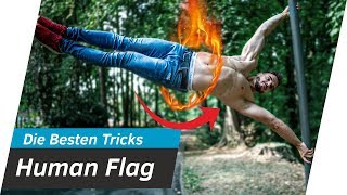 HUMAN FLAG schnell lernen - BESTES Human Flag TUTORIAL | Andiletics