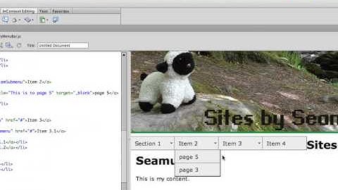Creating a drop down menu in Dreamweaver.mp4