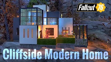 Cliffside Modern Home CAMP Build| Fallout 76
