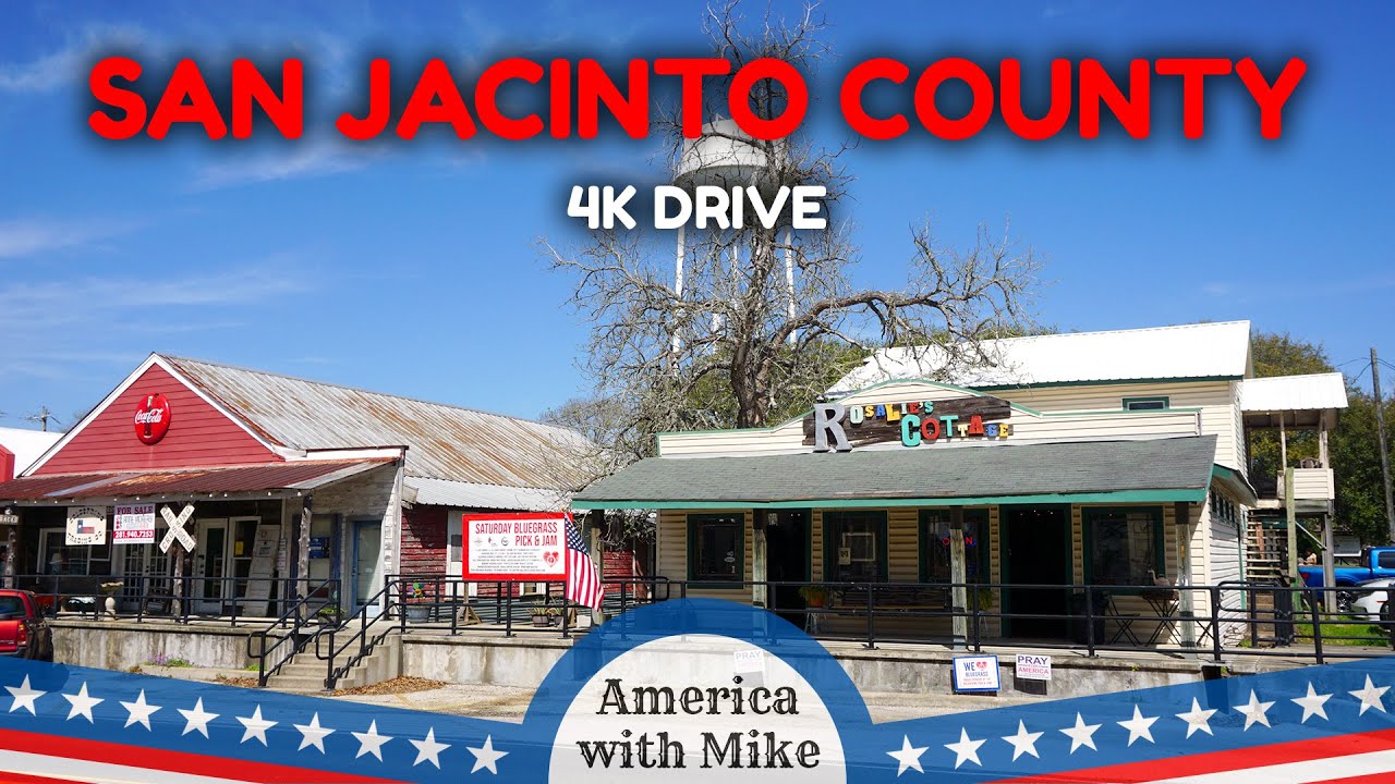 San Jacinto County, Texas: Rural Scenic 4K Drive