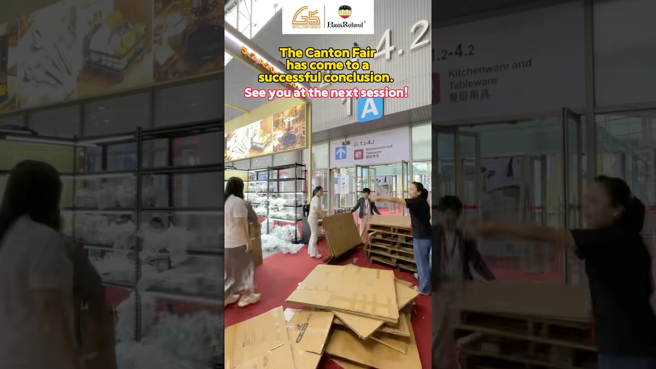 139th Canton Fair wrap-up Goldensea team packs down 8-booth display
