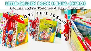 LITTLE GOLDEN BOOK JUNK JOURNAL | Charms & Tabs | Adding Extra Special Touches | Flip Through