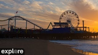 Santa Monica Beach Cam powered by EXPLORE.org видео Смотреть веб-камеру Австралия, берег океана