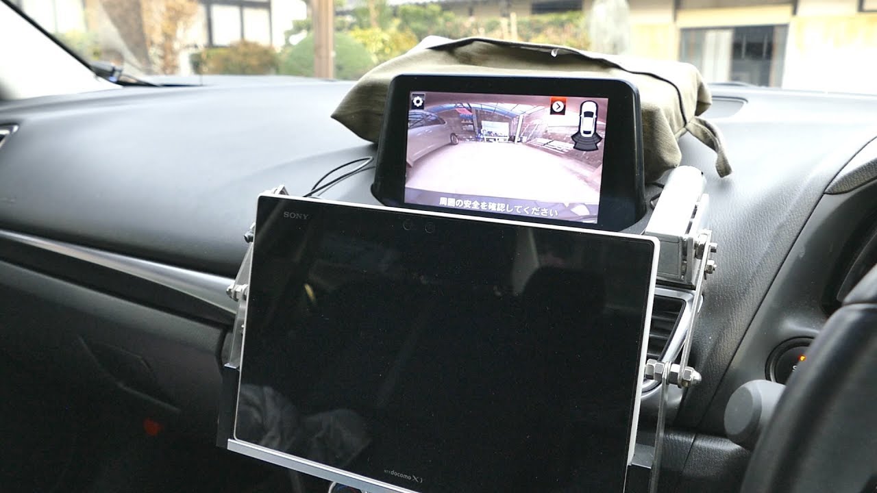 タブレット ホルダー 電動チルト サイドカメラ フロント リアー用モニター Diy Car Mount Tablet Electric Vertical Motion Holder Youtube
