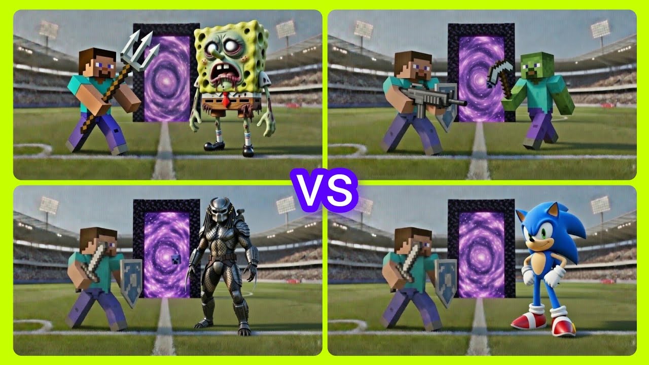 Стив против армии монстров ⚔️ Эпическая битва в Minecraft