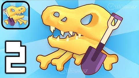 Dino Gallery: Idle Museum Sim - Gameplay Walkthrough Part 2 Tutorial Digging for fossils (Android)