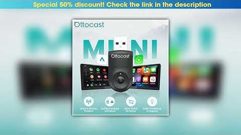 Today Only OTTOCAST Mini 2-in-1 Wireless CarPlay Android Auto Adapter with One-Key Disconnect, 5GHz