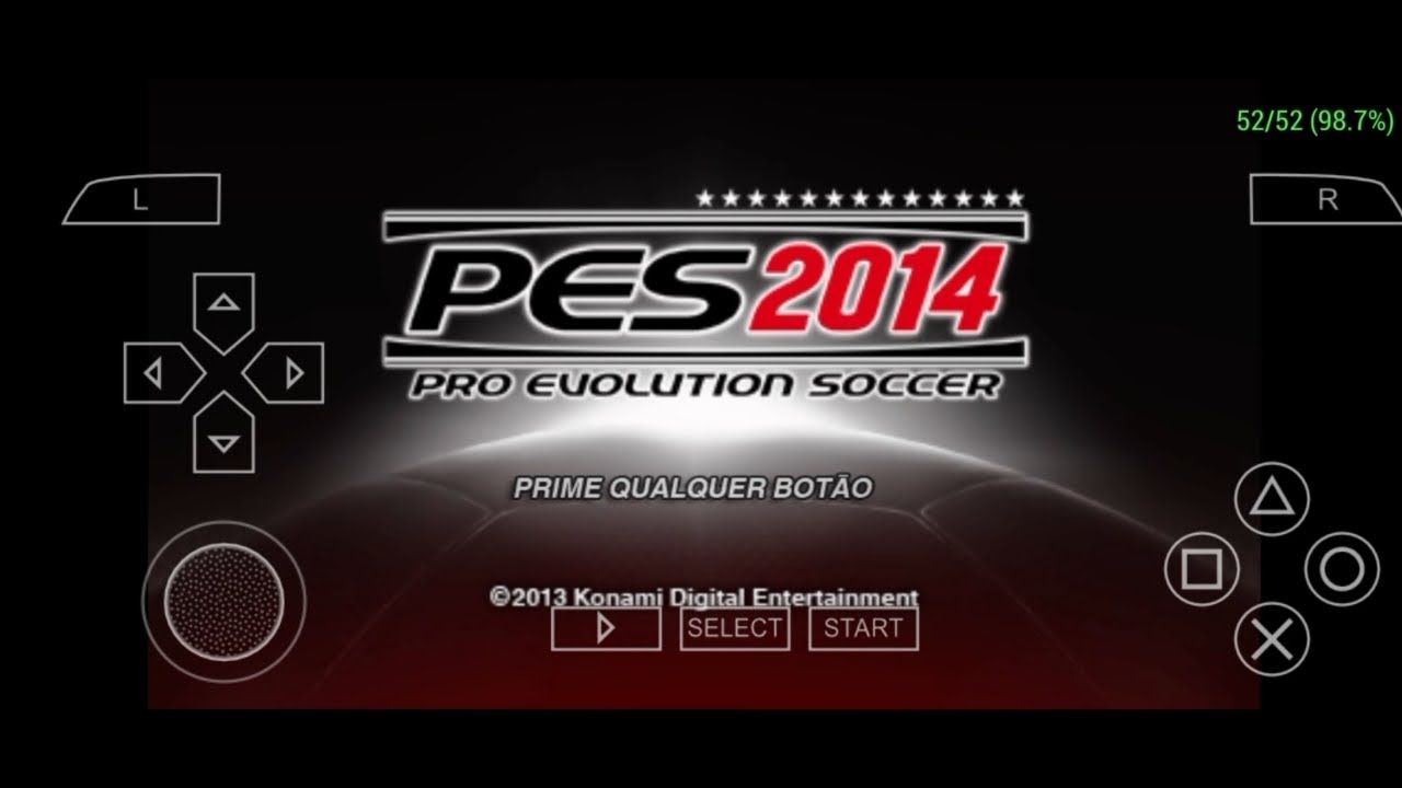Gameplay de PES 14 No Emulador de PSP.