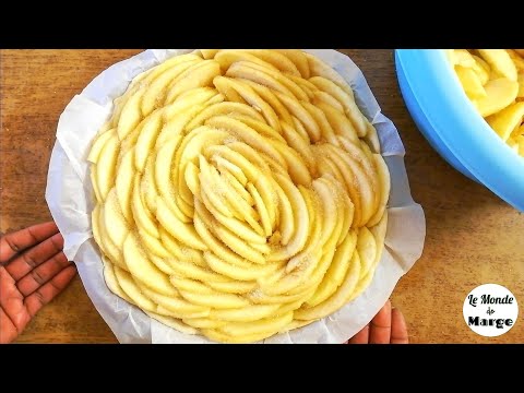 TARTE AUX POMMES avec compote de pommes maison 🍏🥧