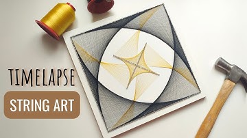 Time Lapse Mandala de String Art  - Quadros de pregos e linhas
