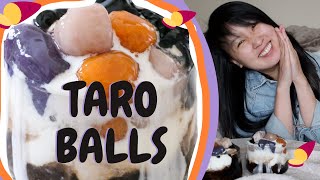 How to make CHEWY TARO SWEET POTATO UBE BALLS by Amy Lam 945 views 3 years ago 4 minutes, 34 seconds