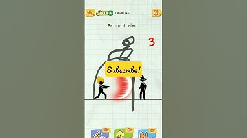 Draw 2 Save Level 45 ~ Protect him! | Draw 2 Save Tutorial (#draw2save #tutorial #level45) subscribe