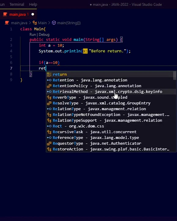 Return keyword in Java | Java return keyword #java #shorts - YouTube