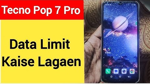 How to set data usege, Tecno Pop 7 Pro me data limit Kaise lagaen