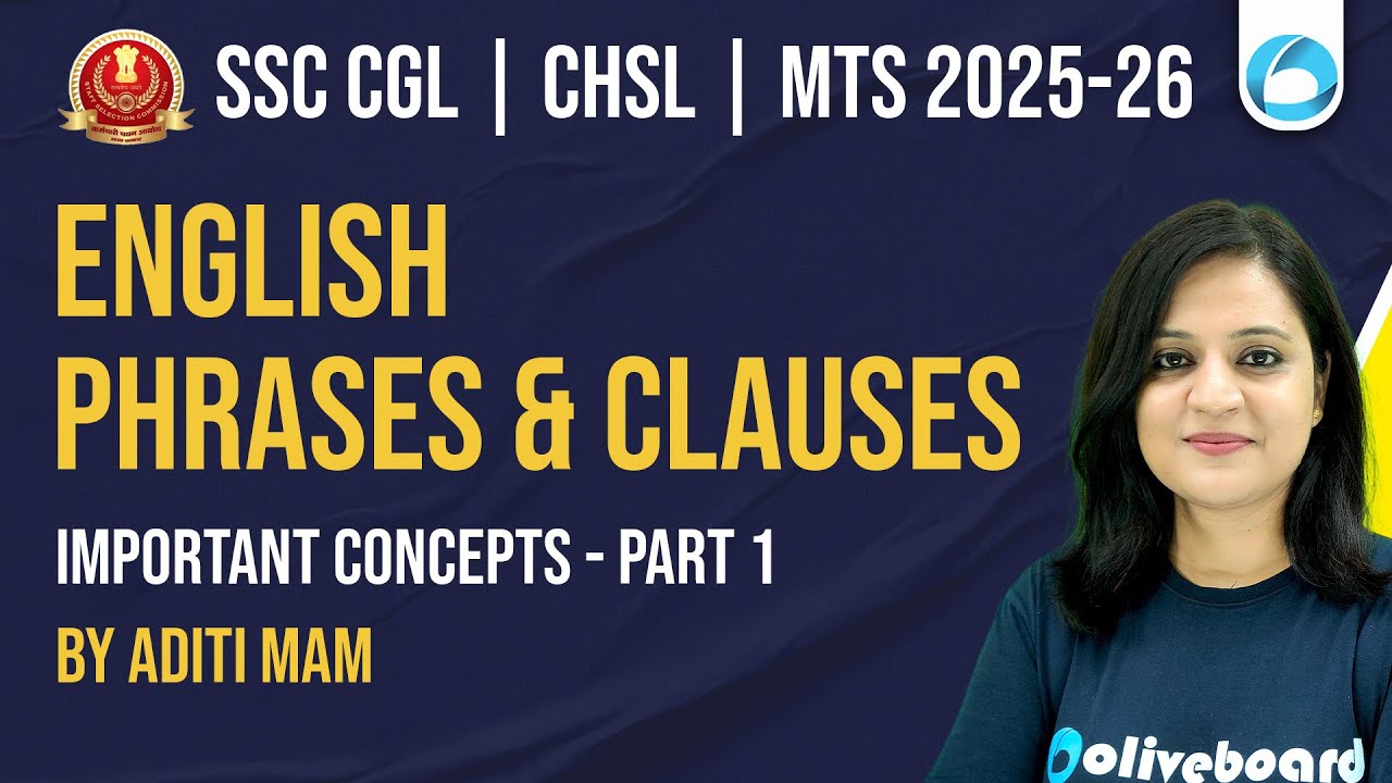 SSC CGL | CHSL | MTS English 2025-26 | Phrase & Clause Important ...