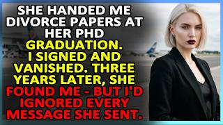 She Handed Me Divorce Papers At Her PhD Graduation  I Signed And Vanished   Betrayal Reddit Story