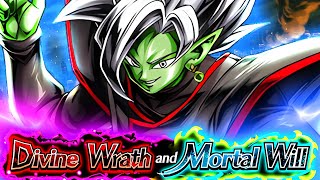 INSANE HEALING NEARLY IMMORTAL Divine Wrath Mortal Will Stage 6 Fusion Zamasu DBZ Dokkan Battle