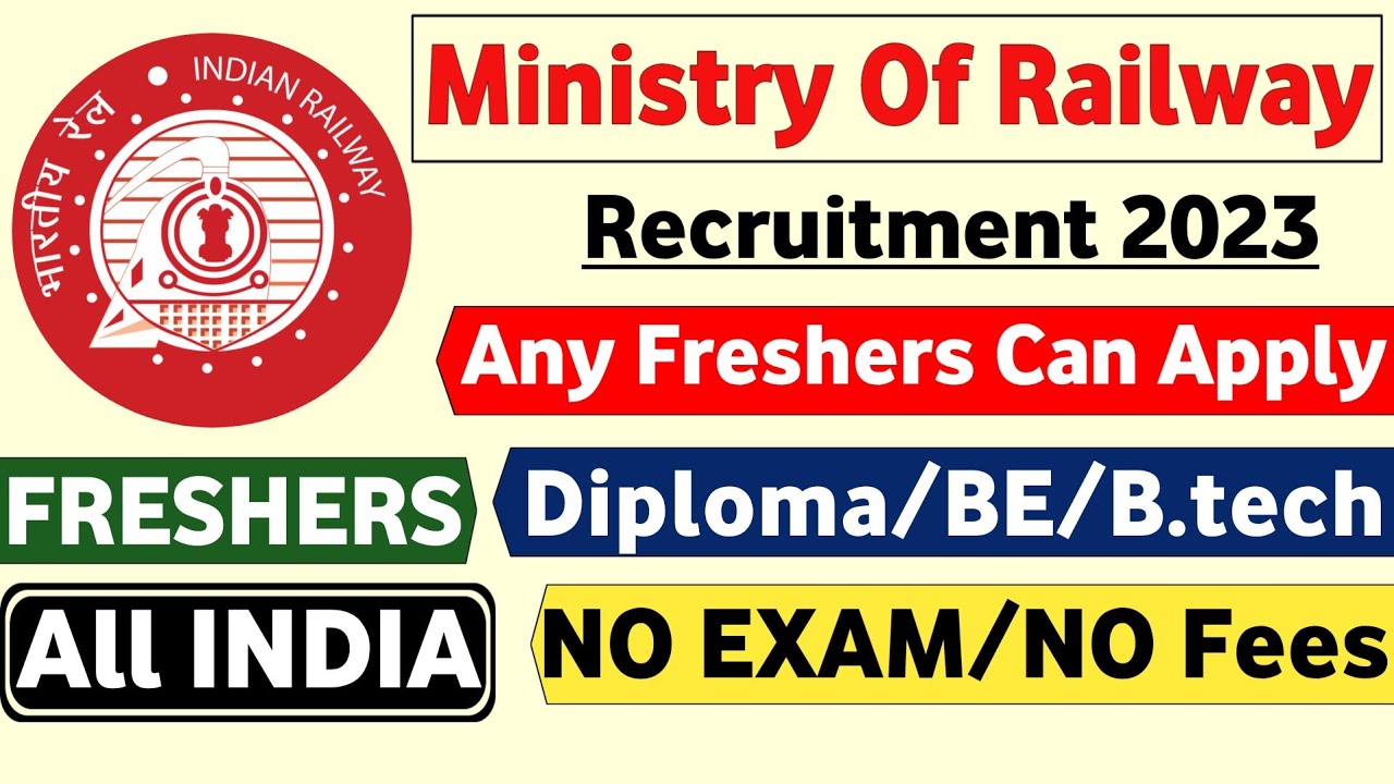 Railway Engineer Notification 2023 | Freshers | Diploma,BE,B.tech| Railway New Vacancy| Railtel 2033