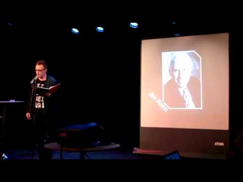 Dennis Westerberg talar p Pecha Kucha i Helsingborg