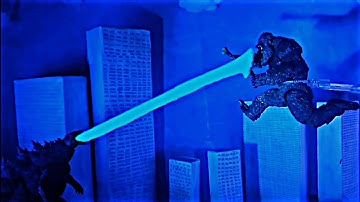 Kong hits Godzilla with Battle Axe | GvK stop motion