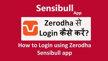 how to login sensibull with zerodha | how to login sensibull with zerodha