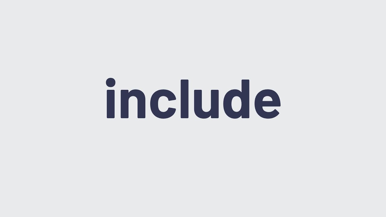 include meaning - YouTube