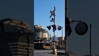 Railroad Crossing Gate And Ns Auto Rack railroadcrossing railfan train train