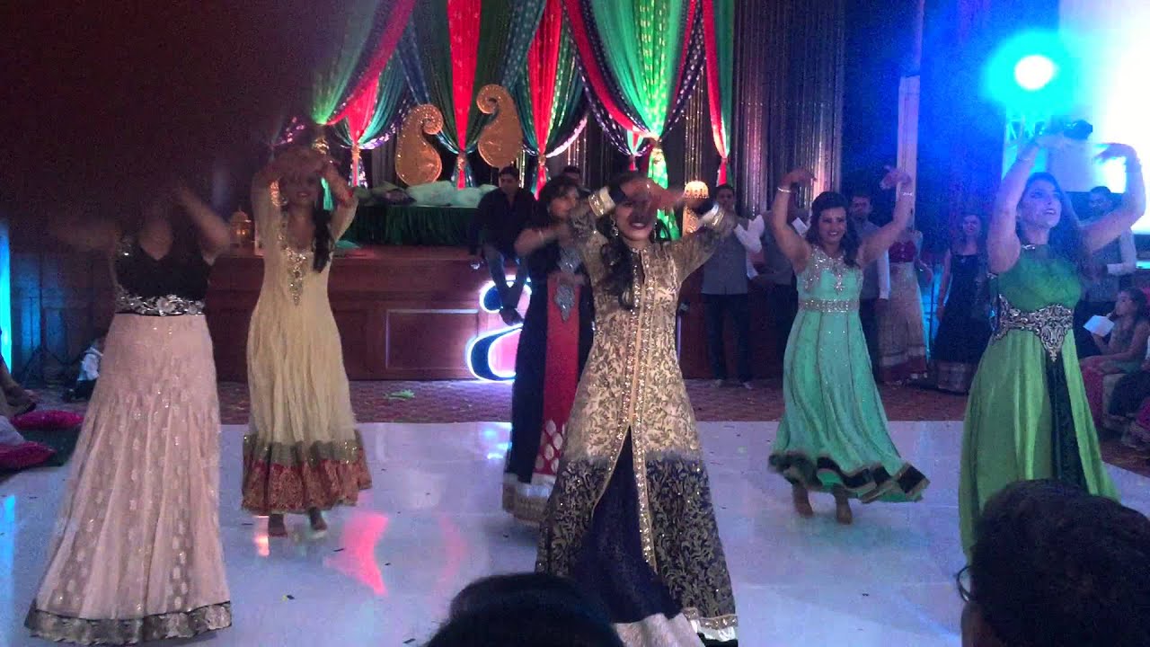 Azim and Shabana's BEST BOLLYWOOD INDIAN Sangeet Dance Performance EVER 2015 Bride's Side Part 1