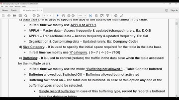 What are the technical properties of a table and explain about them