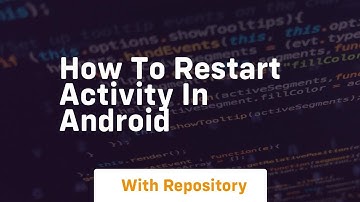 how to restart activity in android