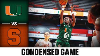 Miami vs. Syracuse Condensed Game | 2022-23 ACC Women’s Basketball