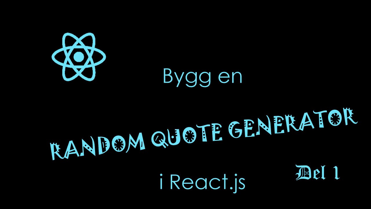 Random Quote Generator, del 1