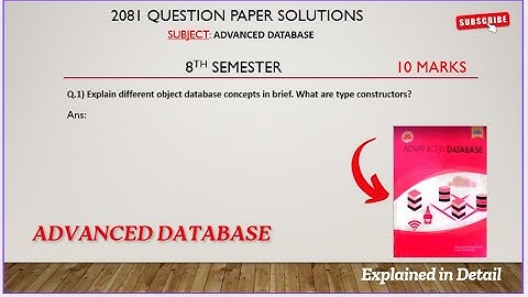 Object Database Concepts & Type Constructors in Nepali | Advanced Database | 8th 2081 #bsccsit  #tu
