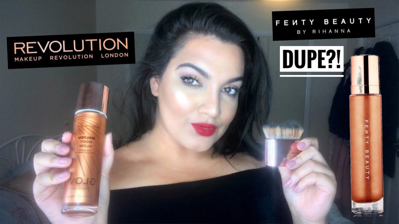 MAKEUP REVOLUTION MOLTEN BODY GLOW | FENTY BODY LAVA DUPE!?