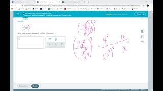 Power and quotient rules with negative exponents: Problem type 1