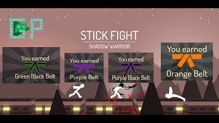 Stick Fight:Shadow Warrior |All Belt missions Part 2| Green & Purple Black, Purple ,Orange Belt screenshot 4