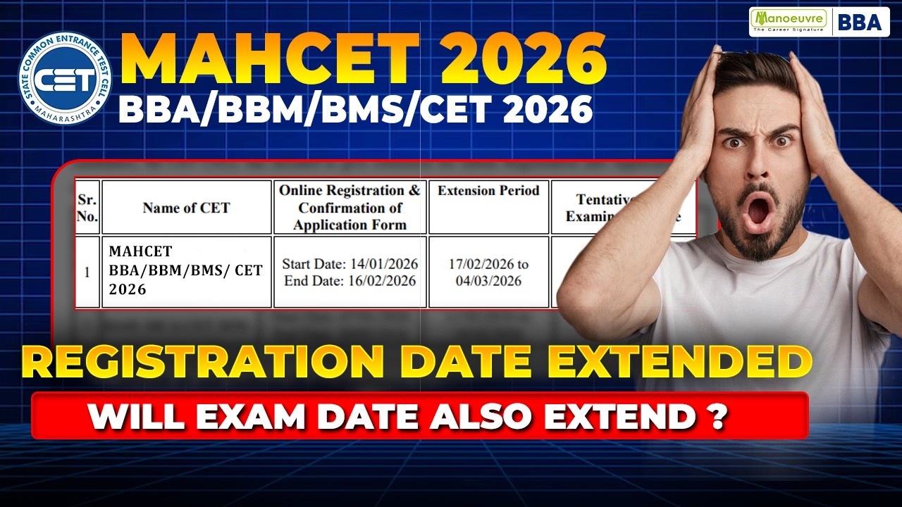MAH CET 2026 Registration Extended 🚨 | Big Update for BMS BBA BCA BBM Students!