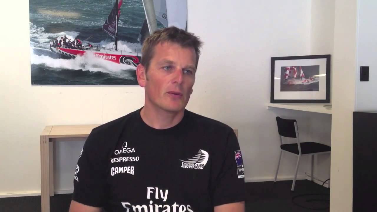 Dean Barker on the AC72 – Part 1. Credit: www.sail-world.com/nz