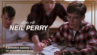 Studying with Neil Perry (Rain sound, pomodoro sessions)