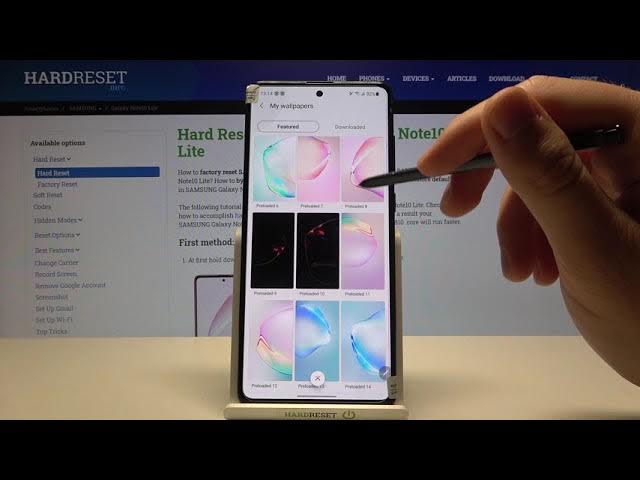 How To Change Wallpaper On Samsung Galaxy Note 10 Lite – Set Wallpaper On Lock  Screen - Youtube