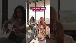 KAROL G CANTANDO TUS GAFITAS 🤩 #karolg #feid #shorts #tusgafitas #ferxxo #bachata #mañanaserabonito