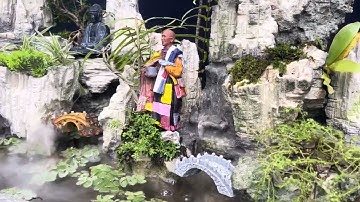 Thầy thích minh tuệ - làm tiểu cảnh hòn non bộ