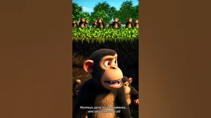Farmer lays a trap to catch the monkeys but the monkeys eat the farmer's gooseberries#ai #farmer