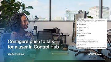 Configure push to talk for a user in Control Hub