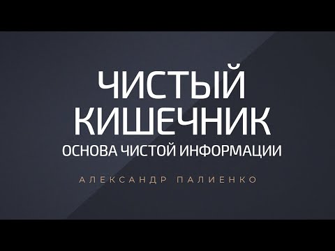 Чистый кишечник – основа чистой информации. Александр Палиенко.