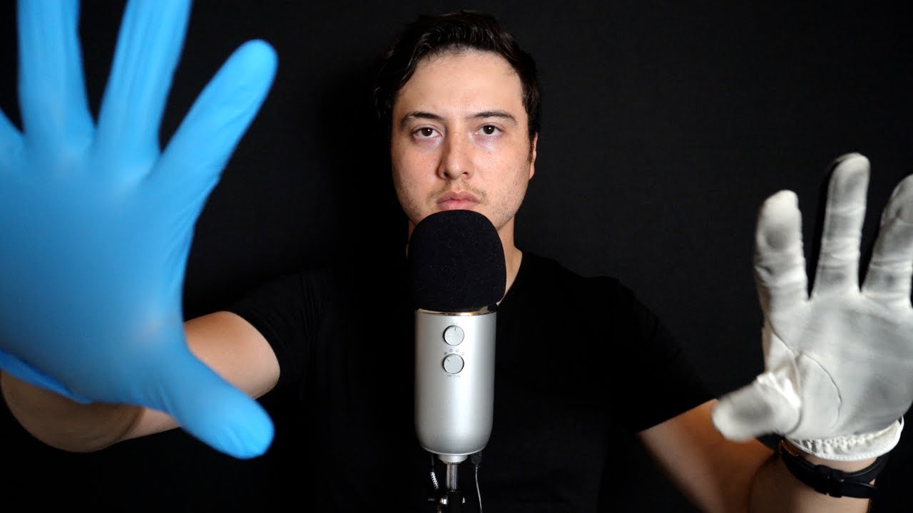 ASMR Hand Sounds + Setting & Breaking Pattern Glove Sounds, Hand